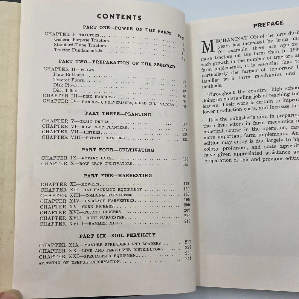 The Operation, Care and Repair of‎ Farm Machinery Book John Deere 25th Ed. 1950s